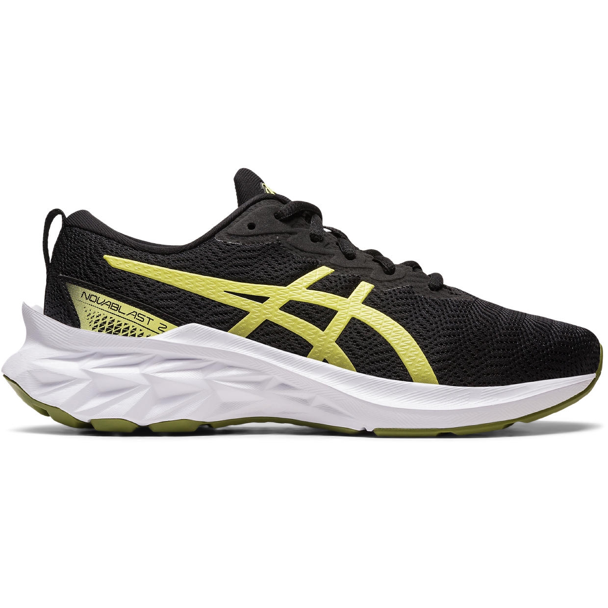 Picture of asics Novablast 2 GS Running Shoes Kids - black/glow yellow