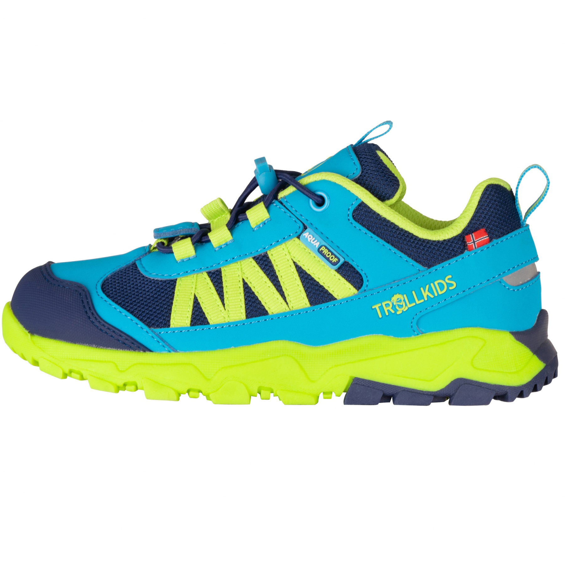Produktbild von Trollkids Tronfjell Hiker Low Wanderschuhe Kinder - Pool Blue/Dark Indigo/Spring Leaf