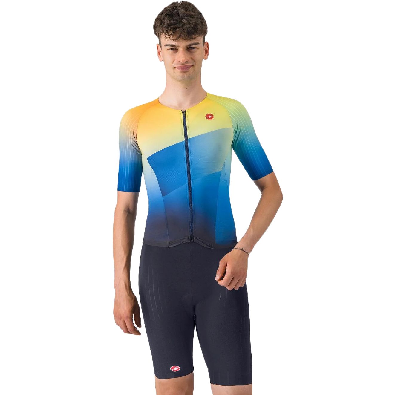 Kuva tuotteesta Castelli Free Sanremo 3 Suit Short Sleeve Men - belgian blue/multicolor vivid 424