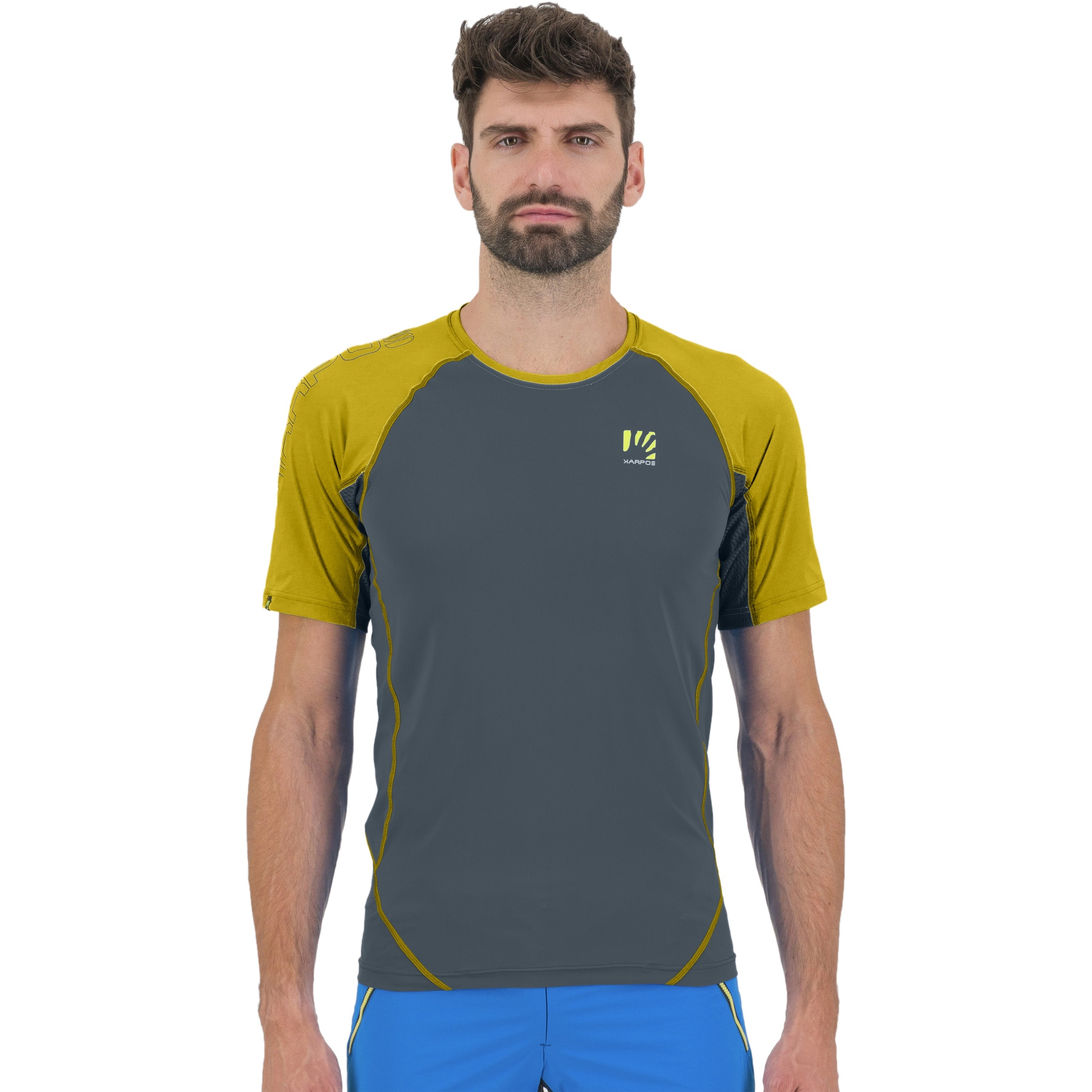 Image de Karpos T-Shirt Running Homme - Lavaredo - dark slate/lemon curry