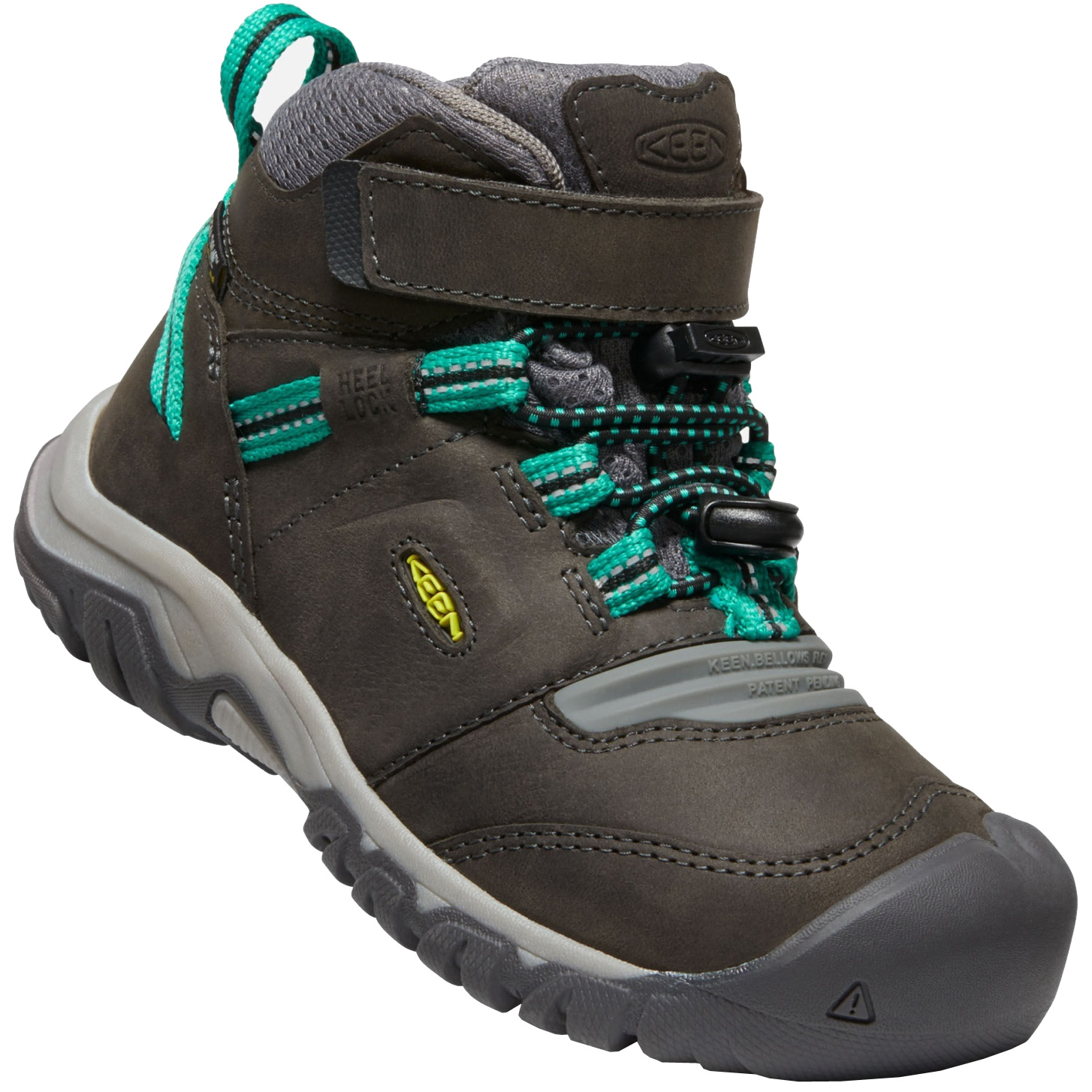 Picture of KEEN Ridge Flex Mid Waterproof Kids Boots - Magnet/Greenlake