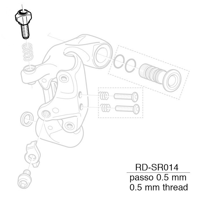 Picture of Campagnolo Cable Adjustment Bolt for Rear Derailleur (1 Piece) - Athena / Centaur / Veloce - RD-DA004