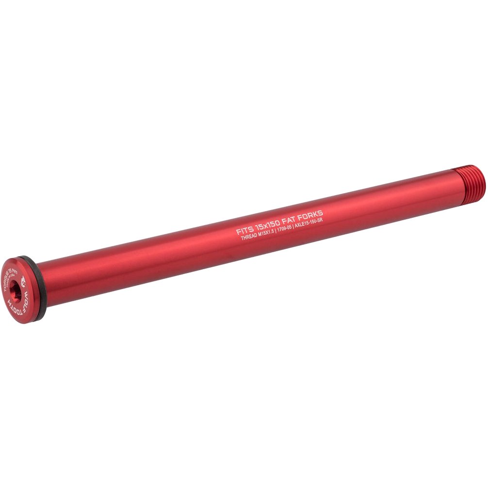 Picture of Wolf Tooth Thru Axle 15x150mm for RockShox Bluto Fatbike Forks - red