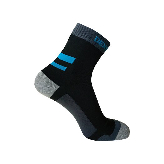 Picture of DexShell Running Socks - black/aqua blue