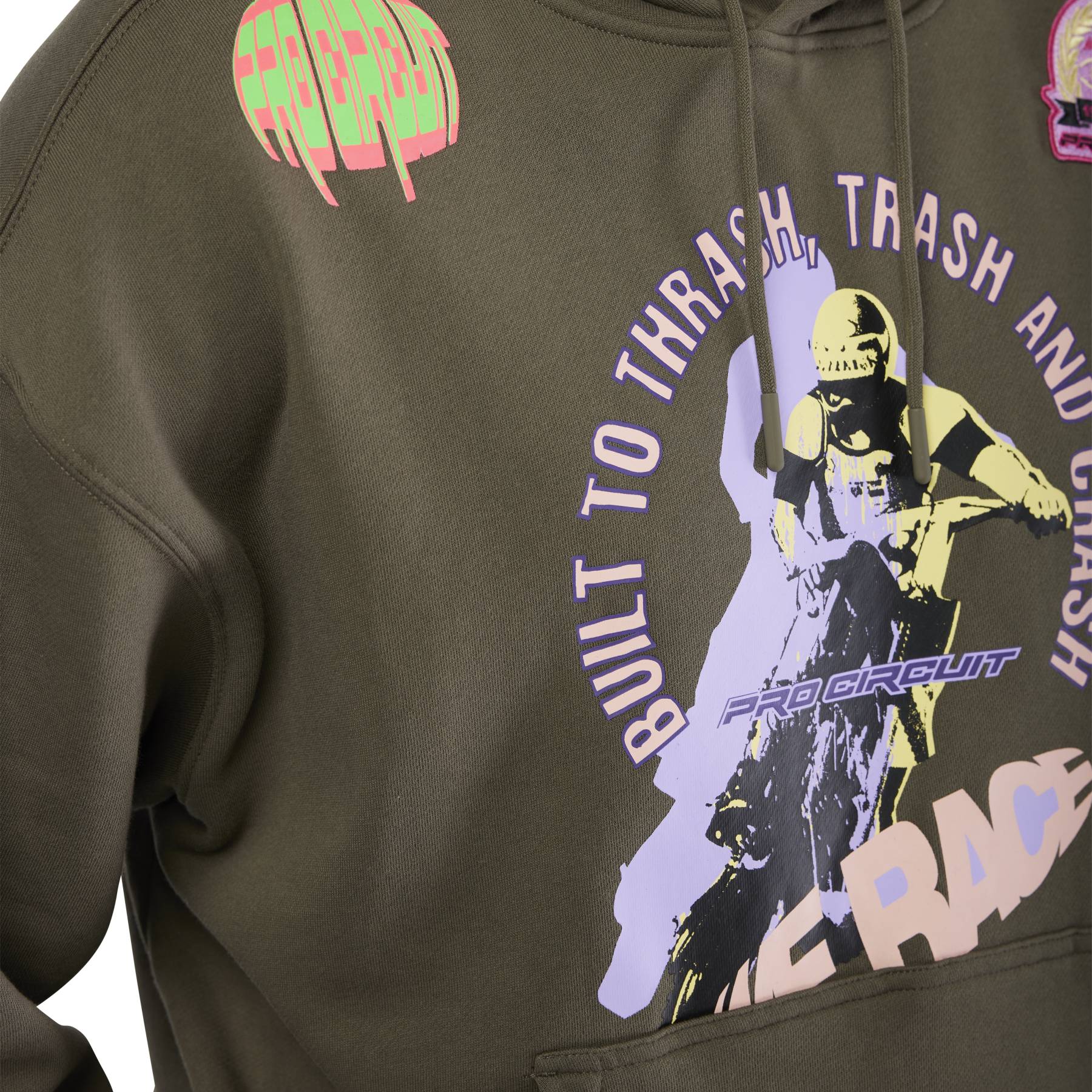 FOX Pro Circuit Oversized Fleece Hoodie Men - military | BIKE24
