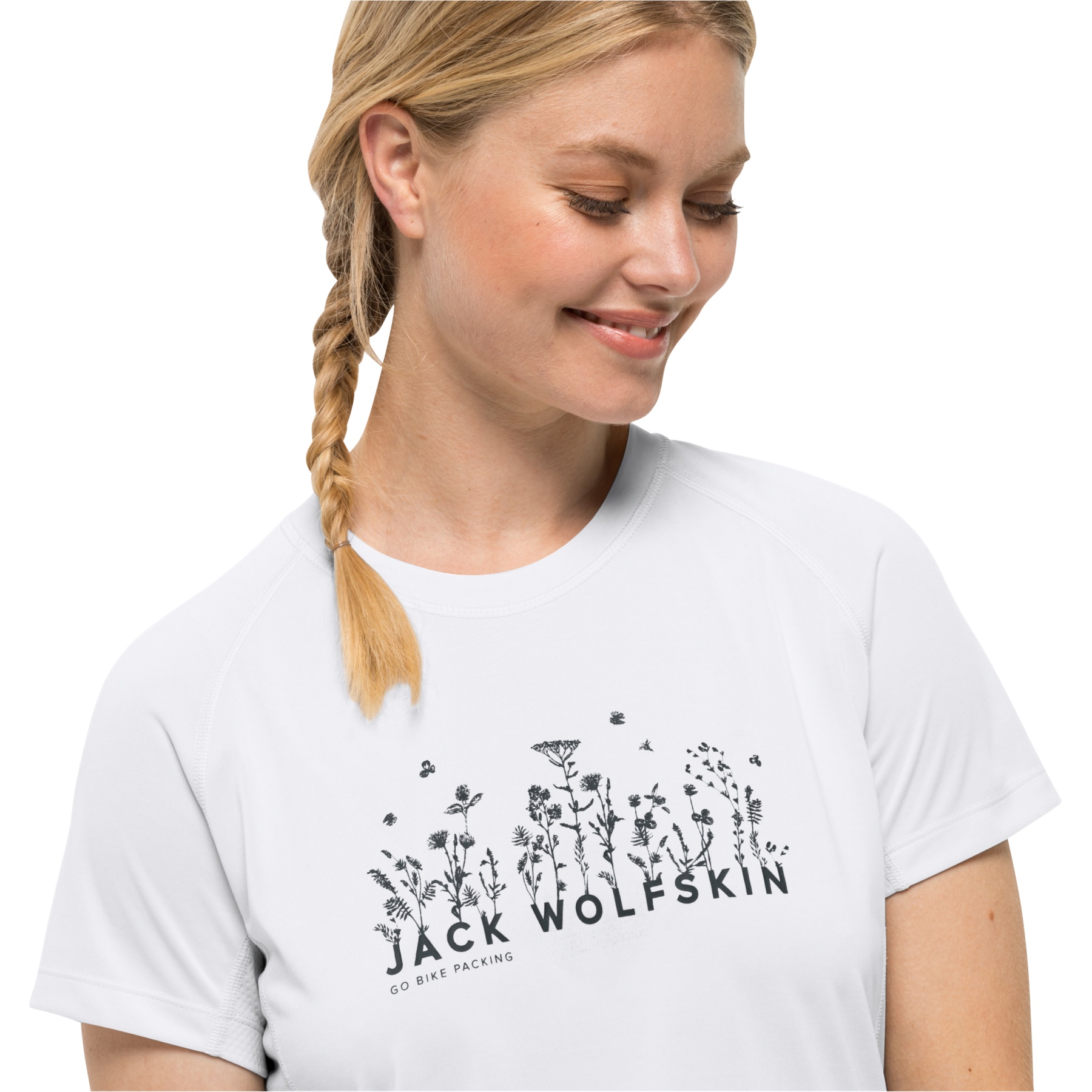BIKE24 T-Shirt Damen | Morobbia Jack Vent cloud Wolfskin - weiß