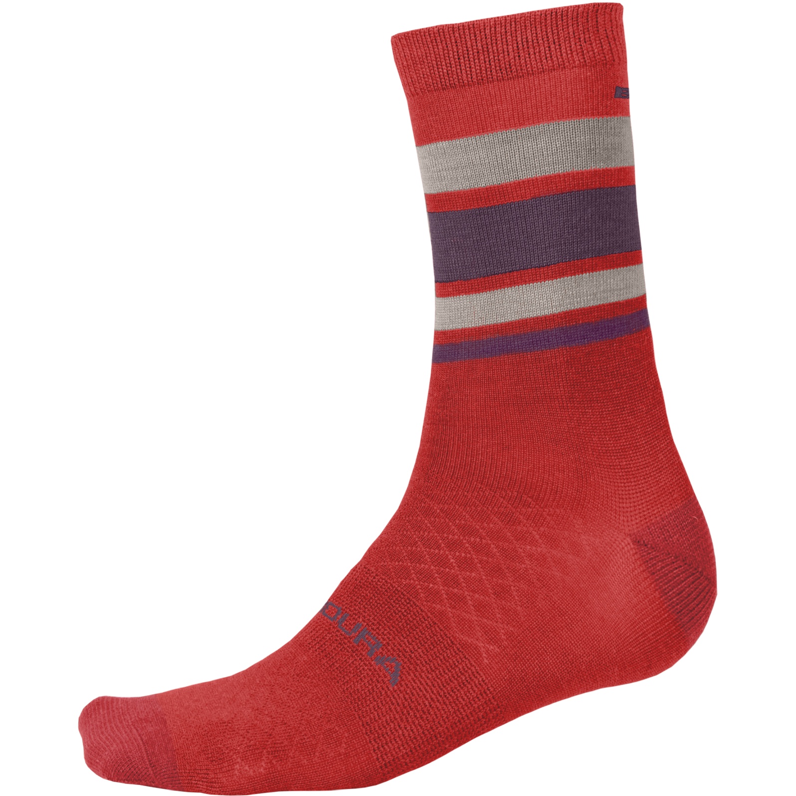 Produktbild von Endura BaaBaa Merino Stripe Socken mittellang - pomegranate