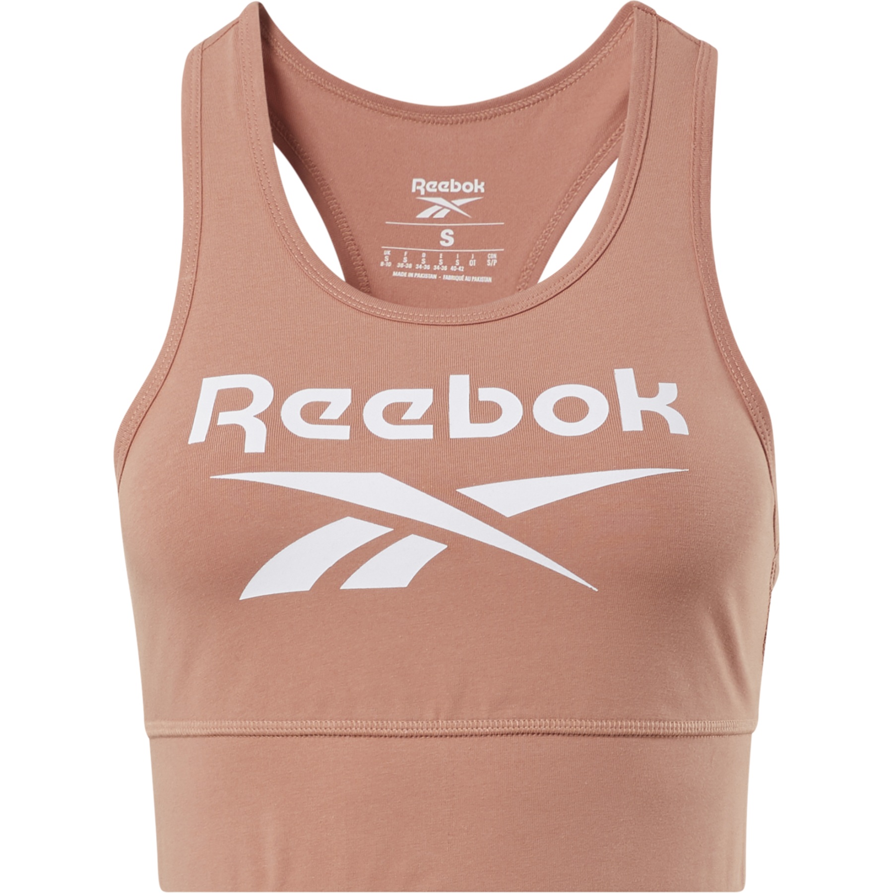 Produktbild von Reebok Identity Big Logo Damen Baumwoll Sport-BH - canyon coral