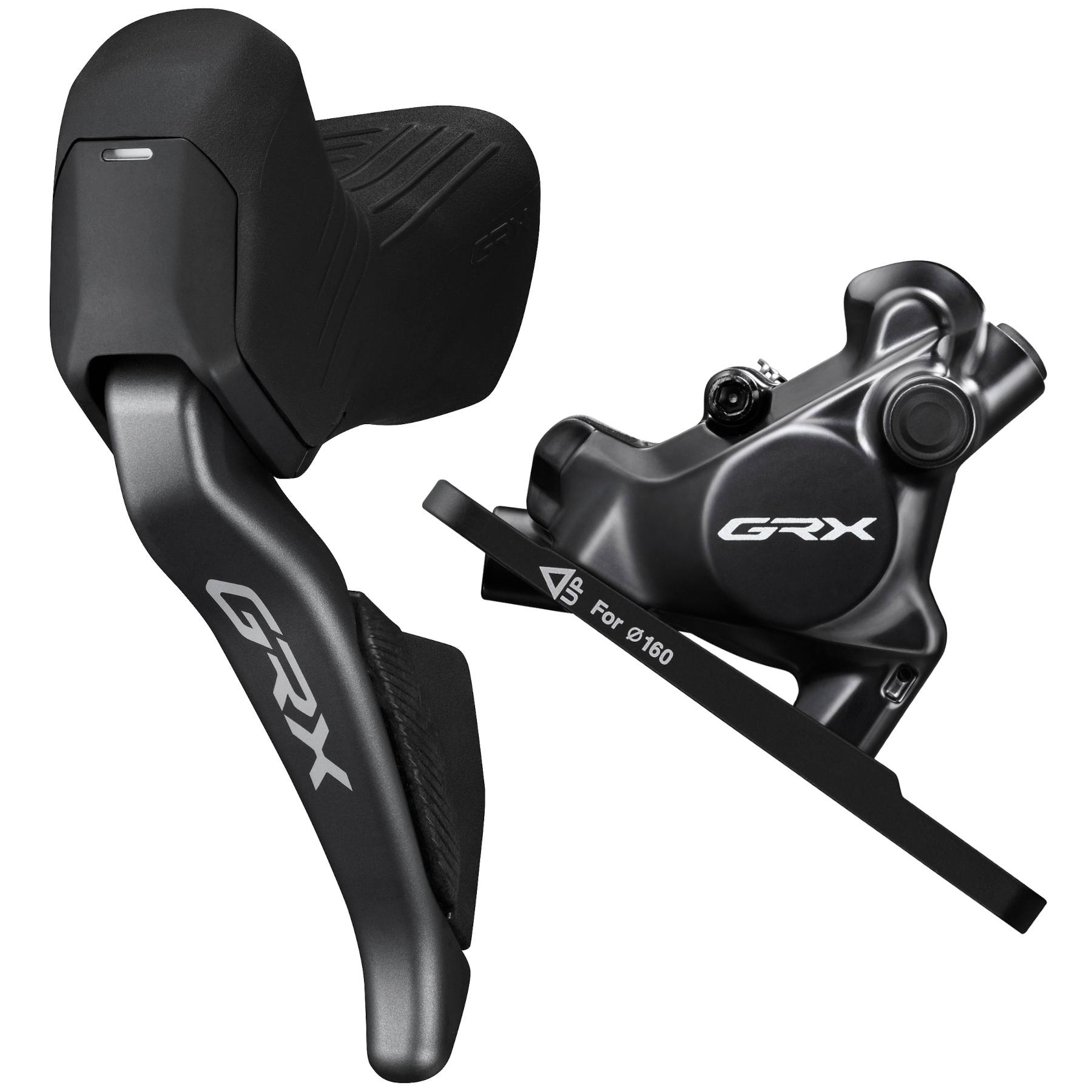 Photo produit de Shimano Frein à Disque - GRX ST-RX825 + BR-RX820 - Di2 | 2x12 Vitesses | Flat Mount | J-Kit - Gauche (L) | Avant (F)