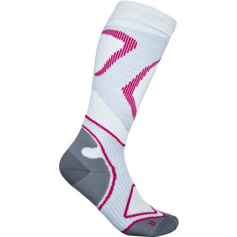 Picture of Bauerfeind Run Performance Women&#039;s Compression Socks - white-pink - L (41-46 cm)