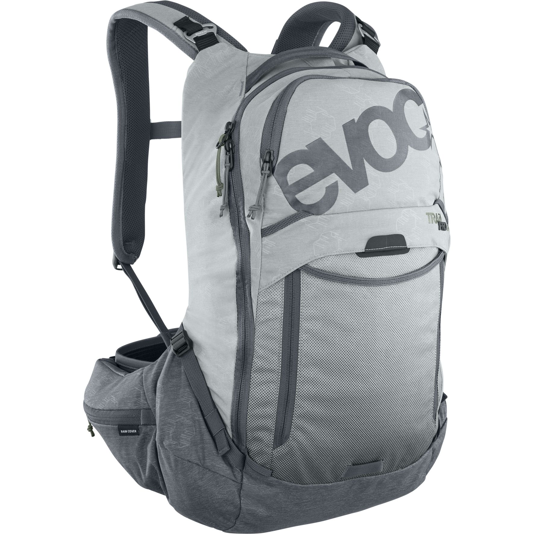 Picture of EVOC Trail Pro Protector Backpack - 16 L - Stone/Carbon Grey