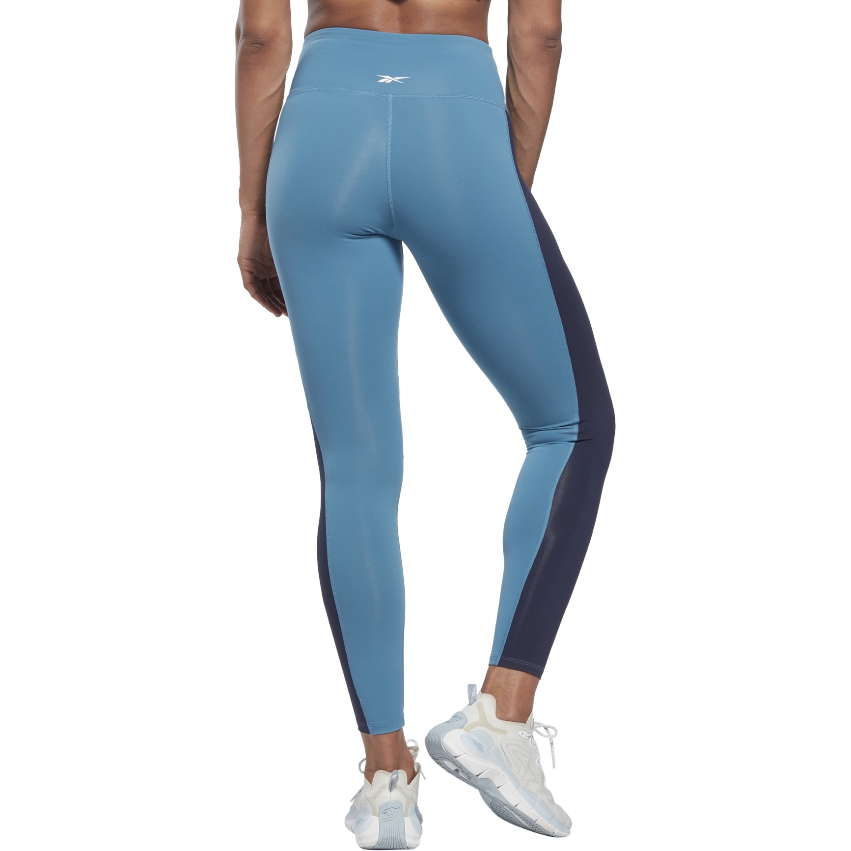 Reebok Lux High Rise Colorblock Tights Women's - steely blue