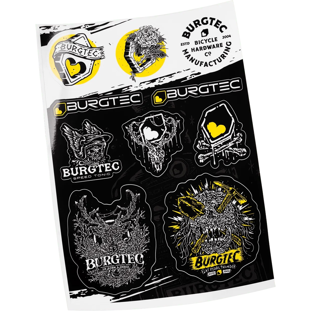 Produktbild von Burgtec Helmet Stamps Sticker-Blatt