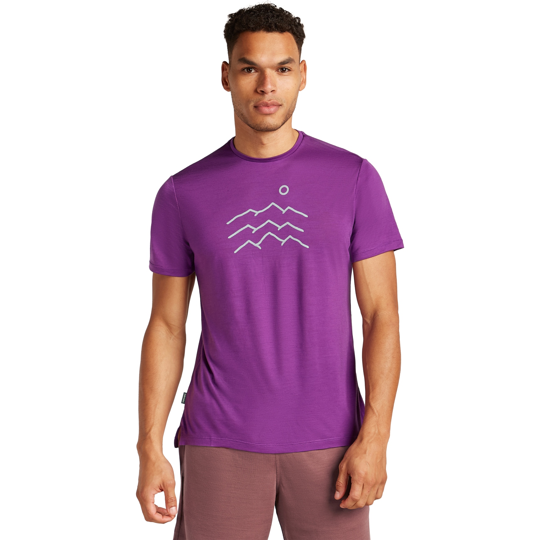 Image de Icebreaker T-Shirt Homme - Merino 125 Cool-Lite™ Sphere Across the Peaks - Passion