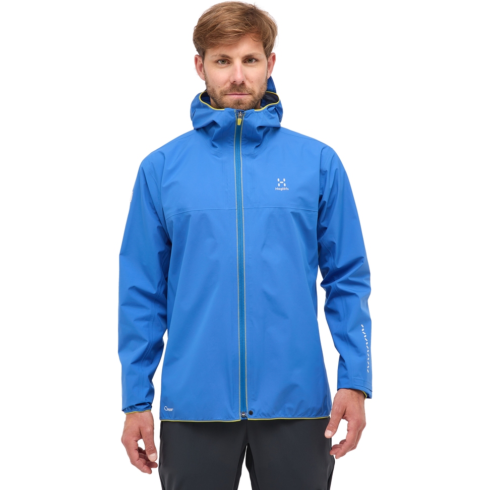 Veste Imperméable Homme Haglöfs Front Proof - 100% Polyester Recyclé - Étanchéité 15 000 Mm - Respirable - Coupe Vent - Bluesign