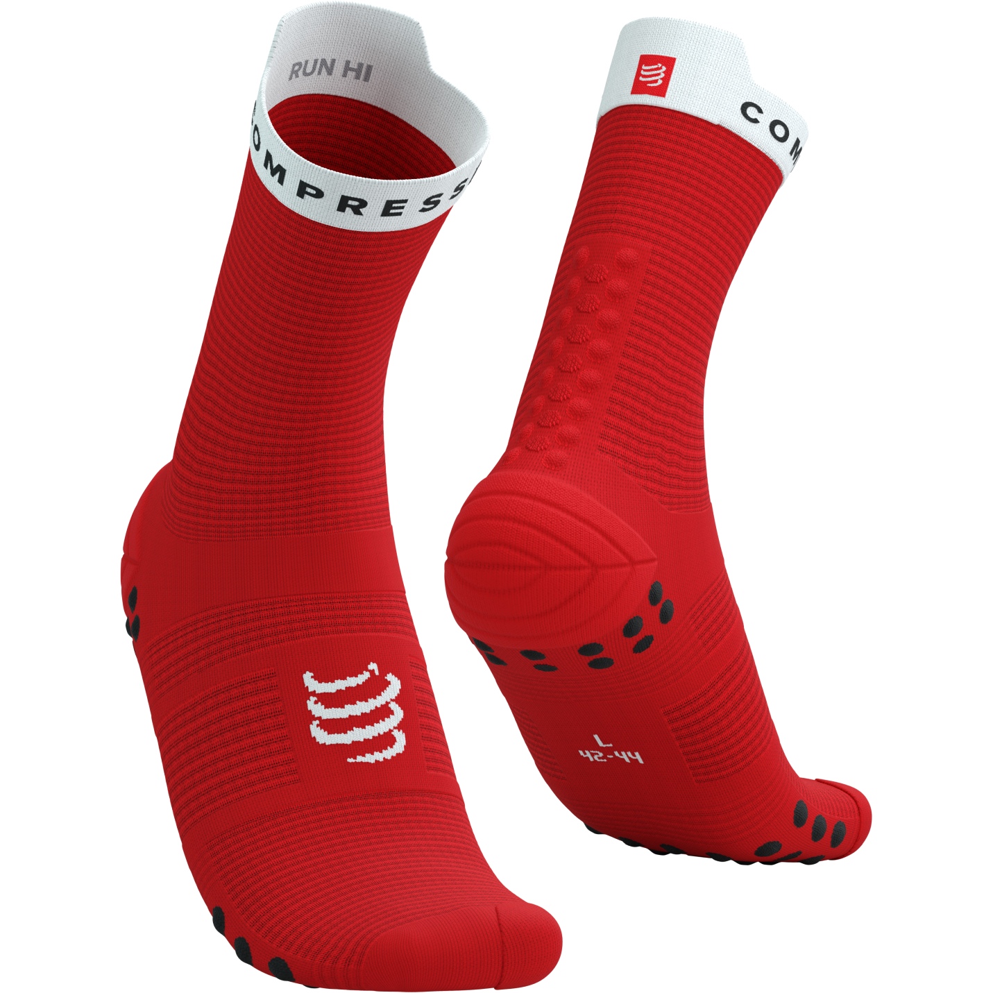 Picture of Compressport Pro Racing Compression Socks v4.0 Run High - core red/white/black