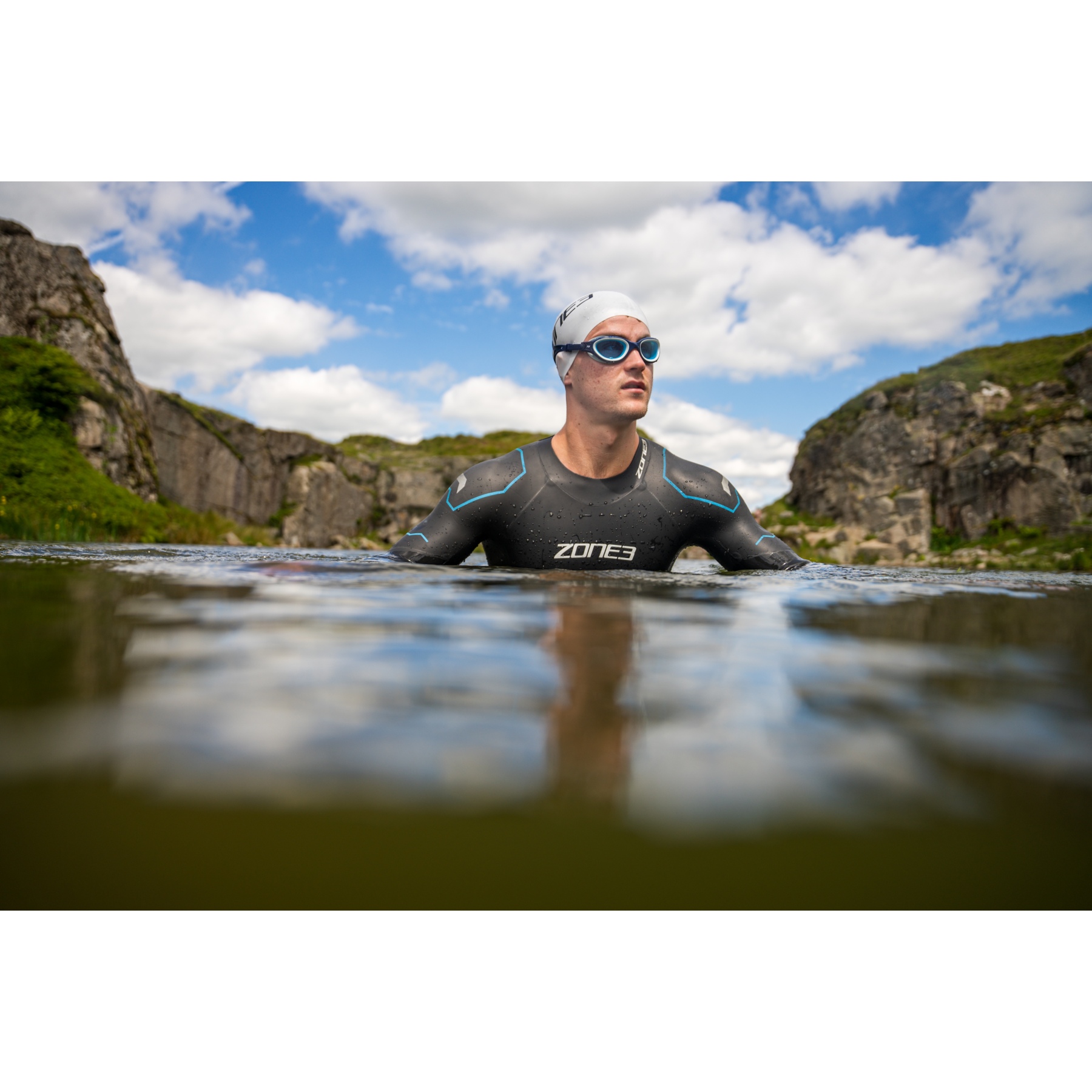 Zone3 Advance Wetsuit Men - black/blue/gunmetal | BIKE24
