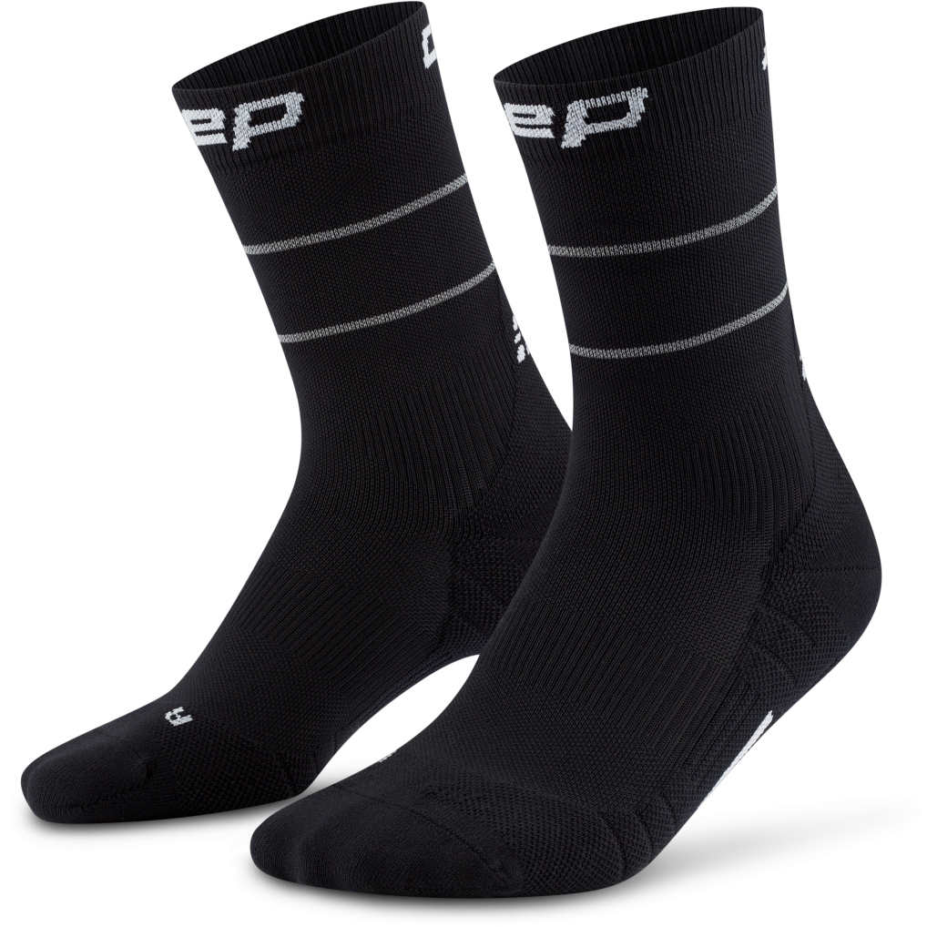 Bild von CEP Pro Run Reflective Mid Cut Kompressionssocken Damen - schwarz