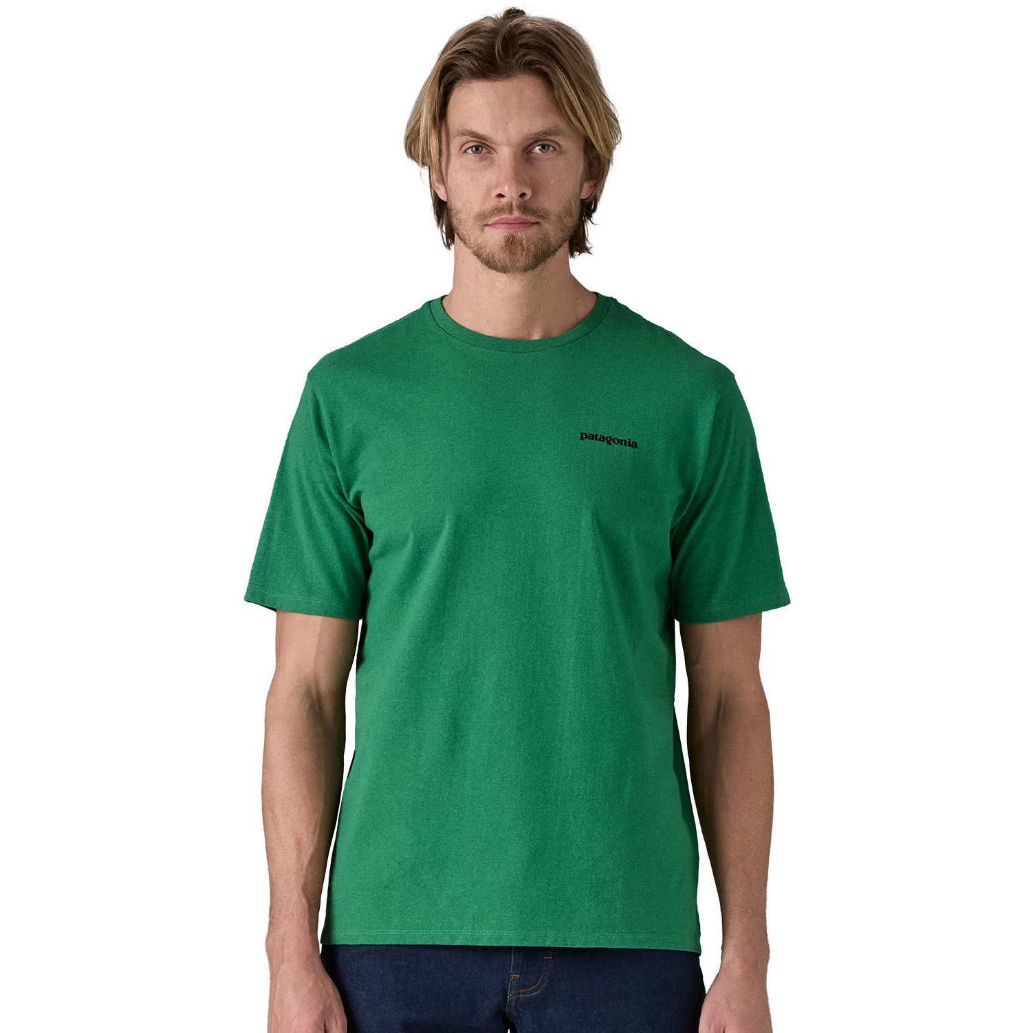Photo produit de Patagonia T-Shirt Homme - P-6 Logo Responsibili-Tee - P-6 Outline: Heartleaf Green