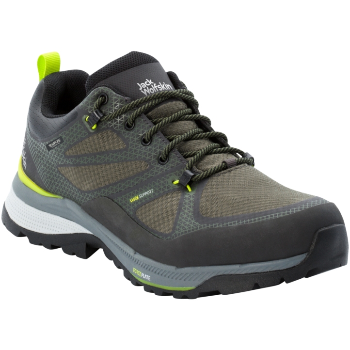 Picture of Jack Wolfskin Force Striker Texapore Low Hiking Shoes Men - lime / dark green
