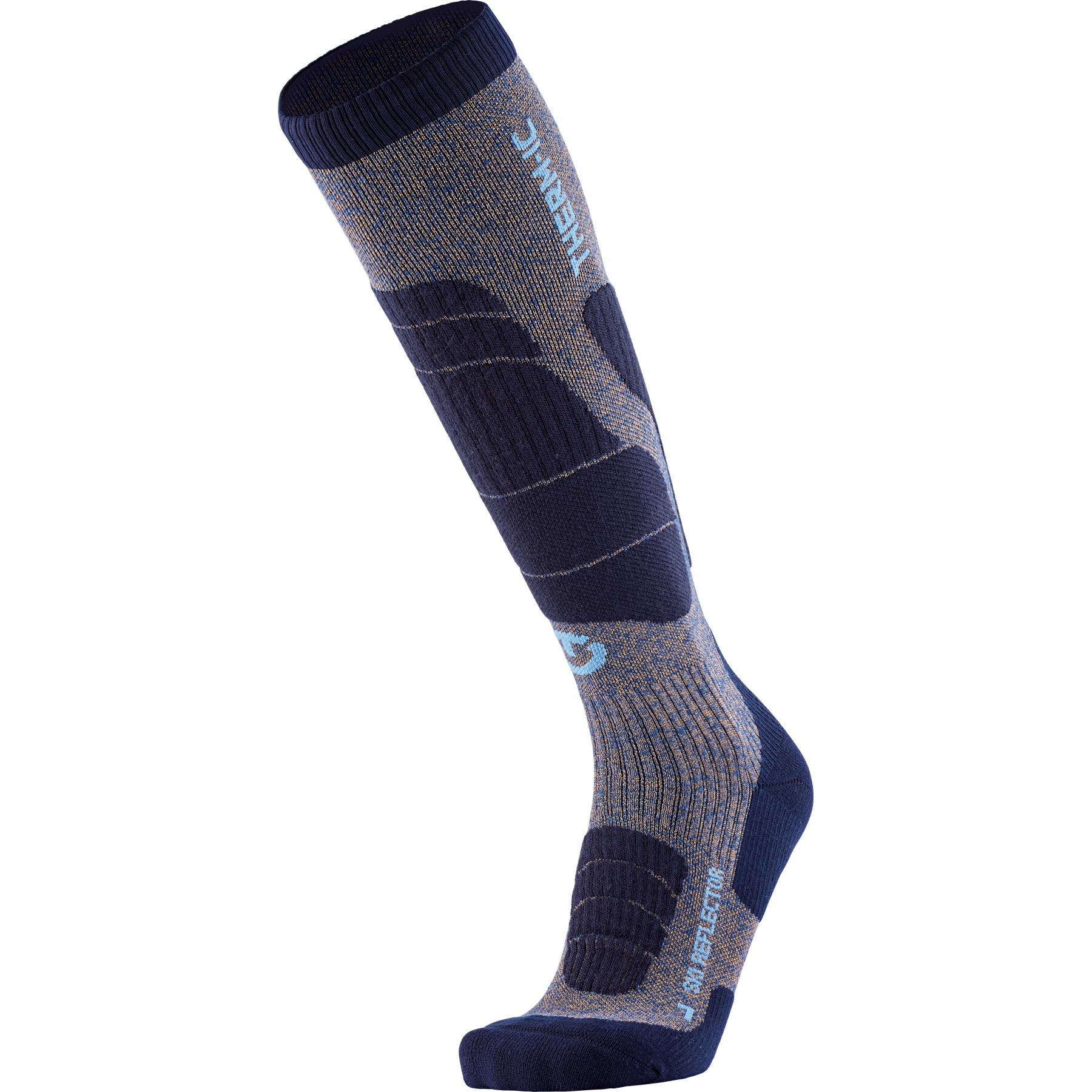 Productfoto van therm-ic Ski Merino Reflector Men Socks - Blue/Gold