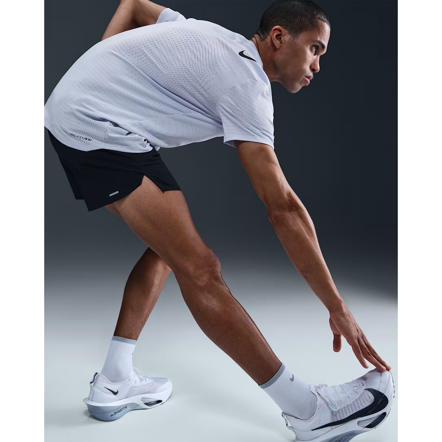 Nike Dri-FIT ADV AeroSwift Short Sleeve Top Men - ghost/black