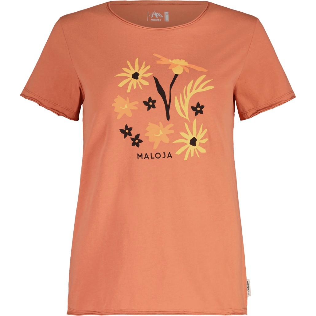 Picture of Maloja PadolaM. Traceable BioRe Women&#039;s Tee - rosewood 8583