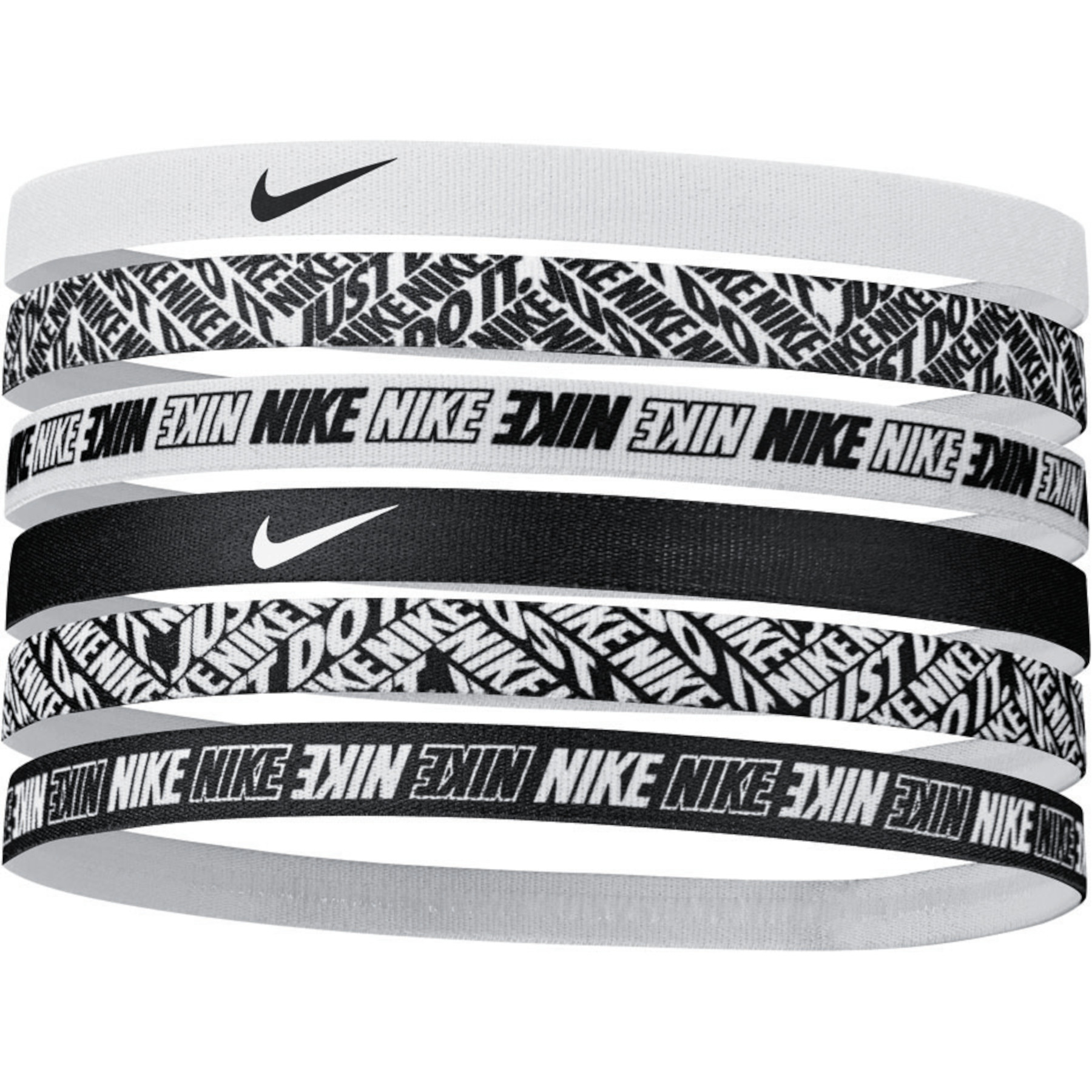 Bild von Nike Printed Haarband - 6 Stück - black/white 010