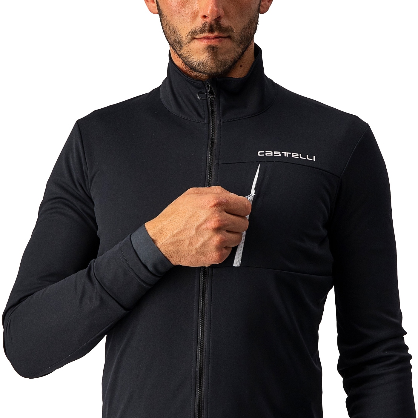 Castelli Go Jacket Men - light black/white | BIKE24