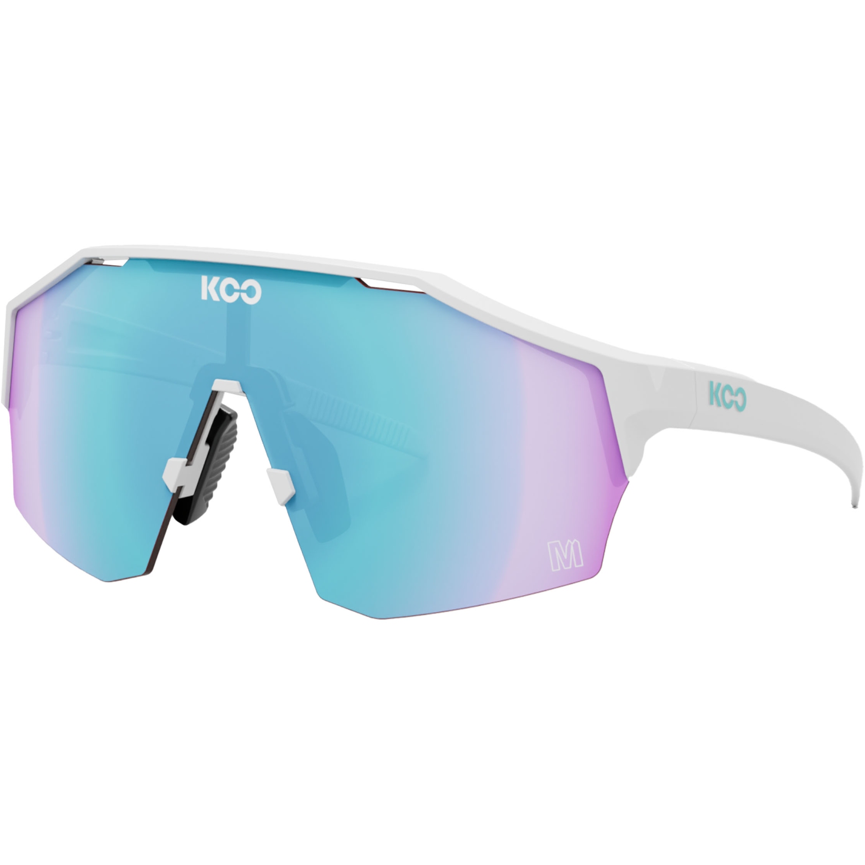 Produktbild von KOO Alibi Sonnenbrille - Regular | Maratona Dles Dolomites 2025 | White Matt | Turquoise Mirror