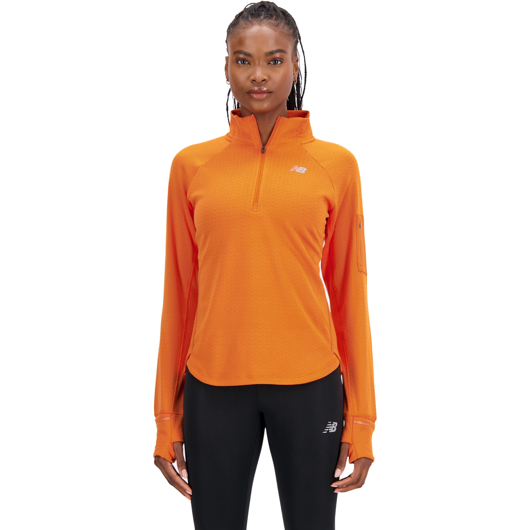 Produktbild von New Balance Heat Grid Half Zip Damen Shirt - Cen