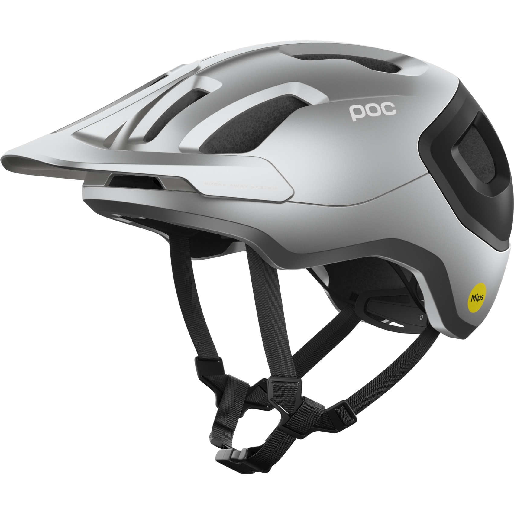 Photo produit de POC Casque - Axion Race MIPS - 8595 Uranium Black/Argentite Silver Matt