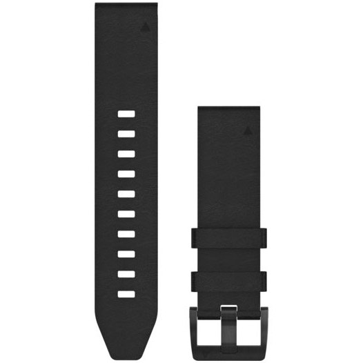 Image of Garmin QuickFit 22 Watch Band for fenix 5/6 / Forerunner 935/945 / Instinct - Black Leather - 010-12740-01