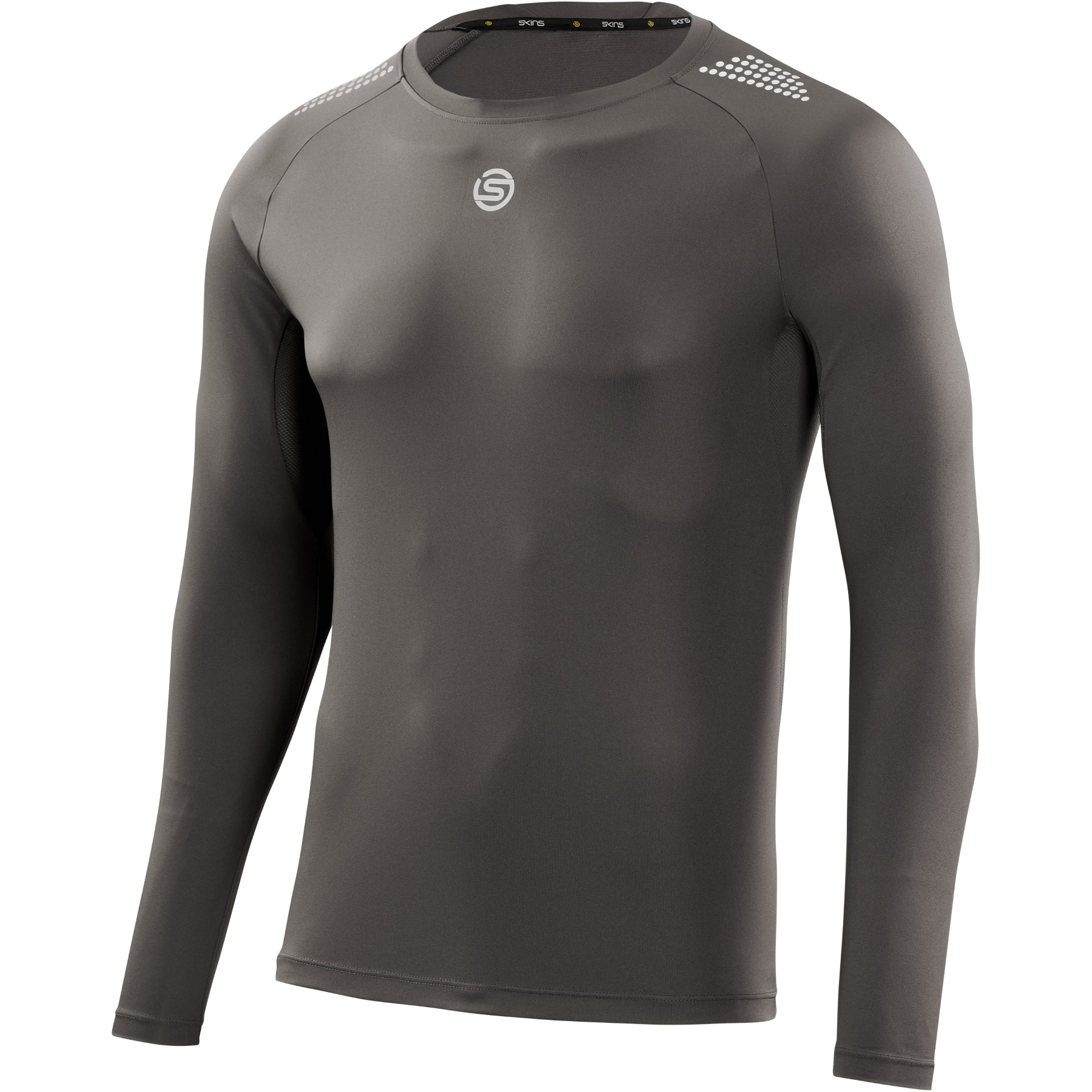 Picture of SKINS Activewear 3-Series Long Sleeve Top - Charcoal