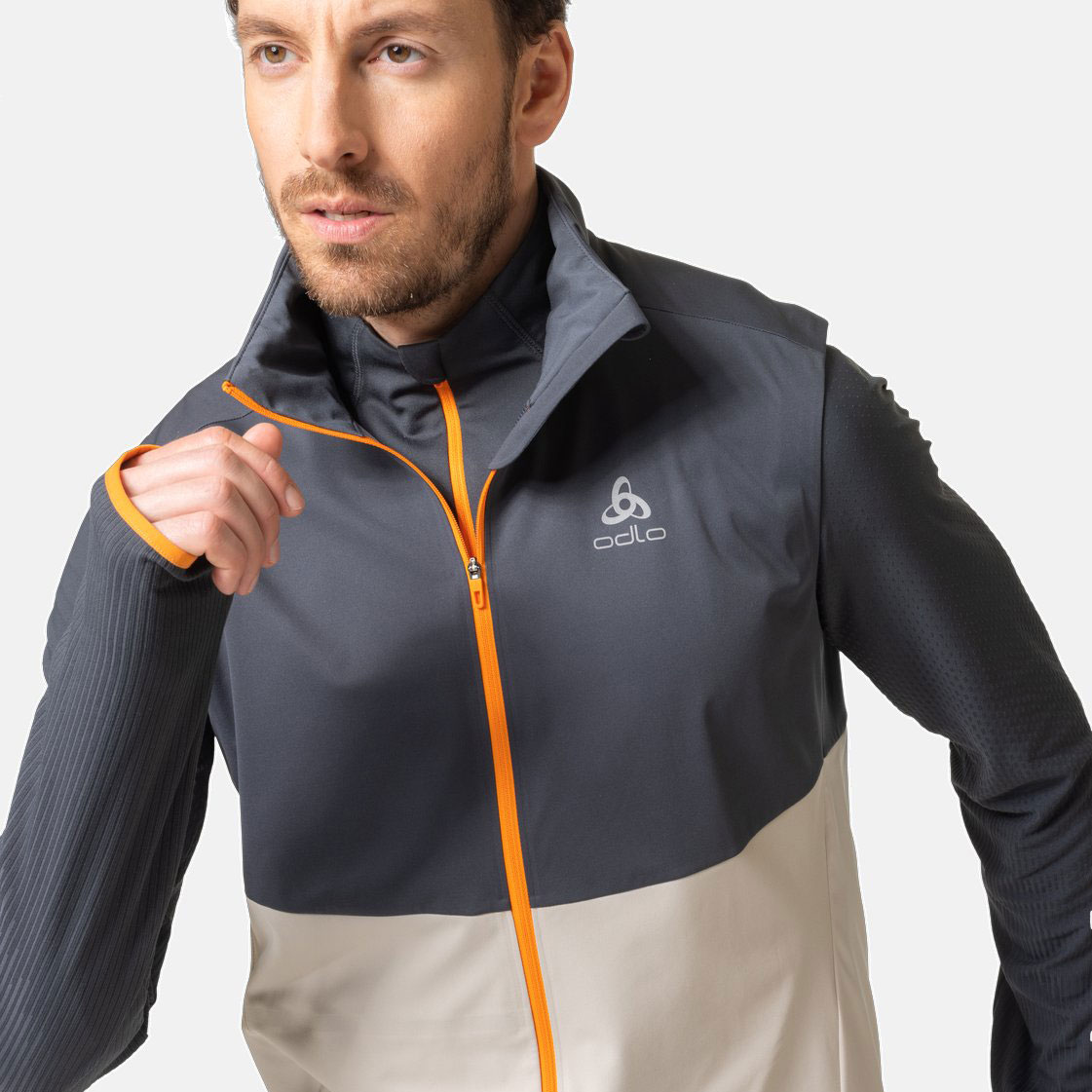 Odlo Gilet Running Homme - Zeroweight Warm - silver cloud - india