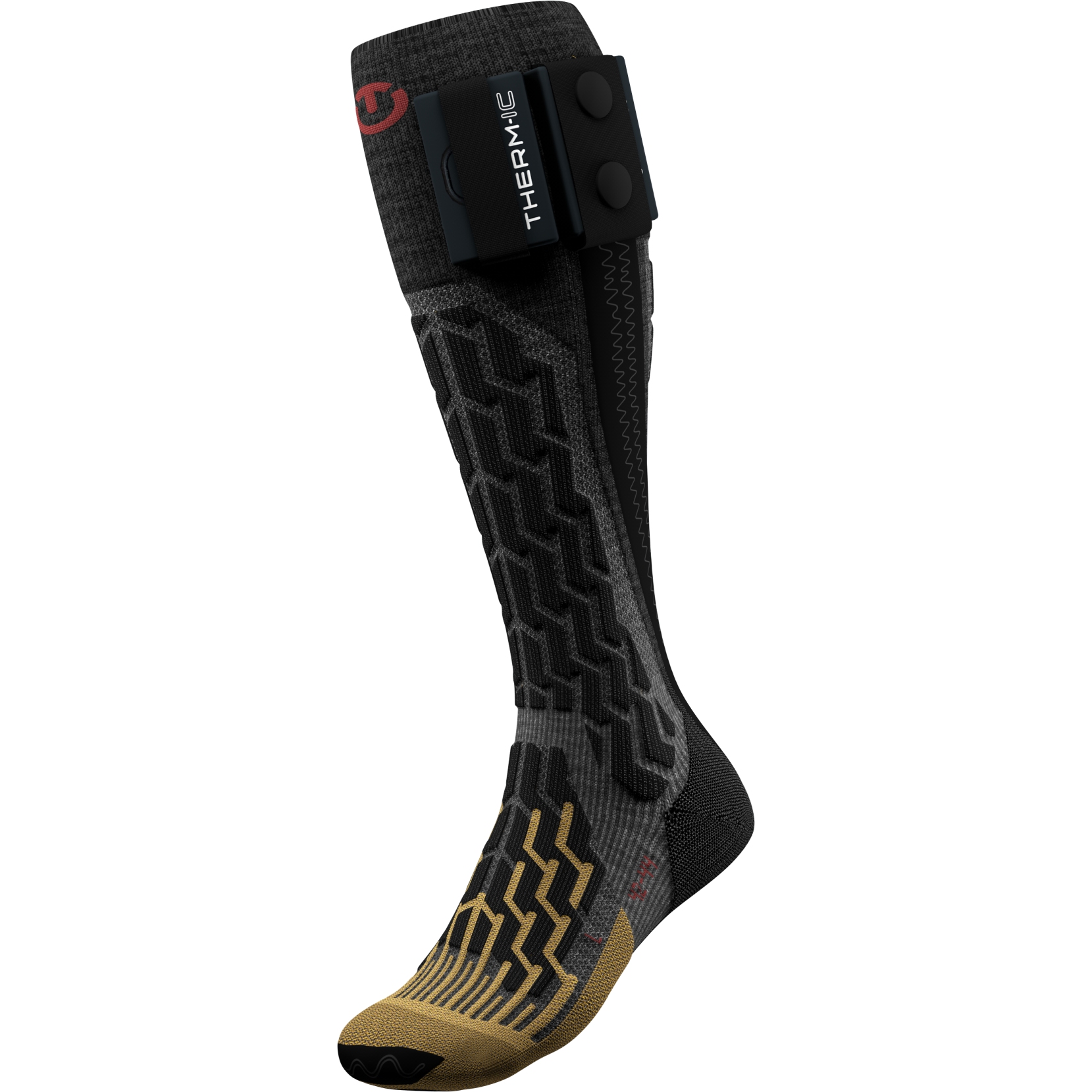 Bild von therm-ic Powersock Heat Fusion Beheizbare Socken - schwarz / gold