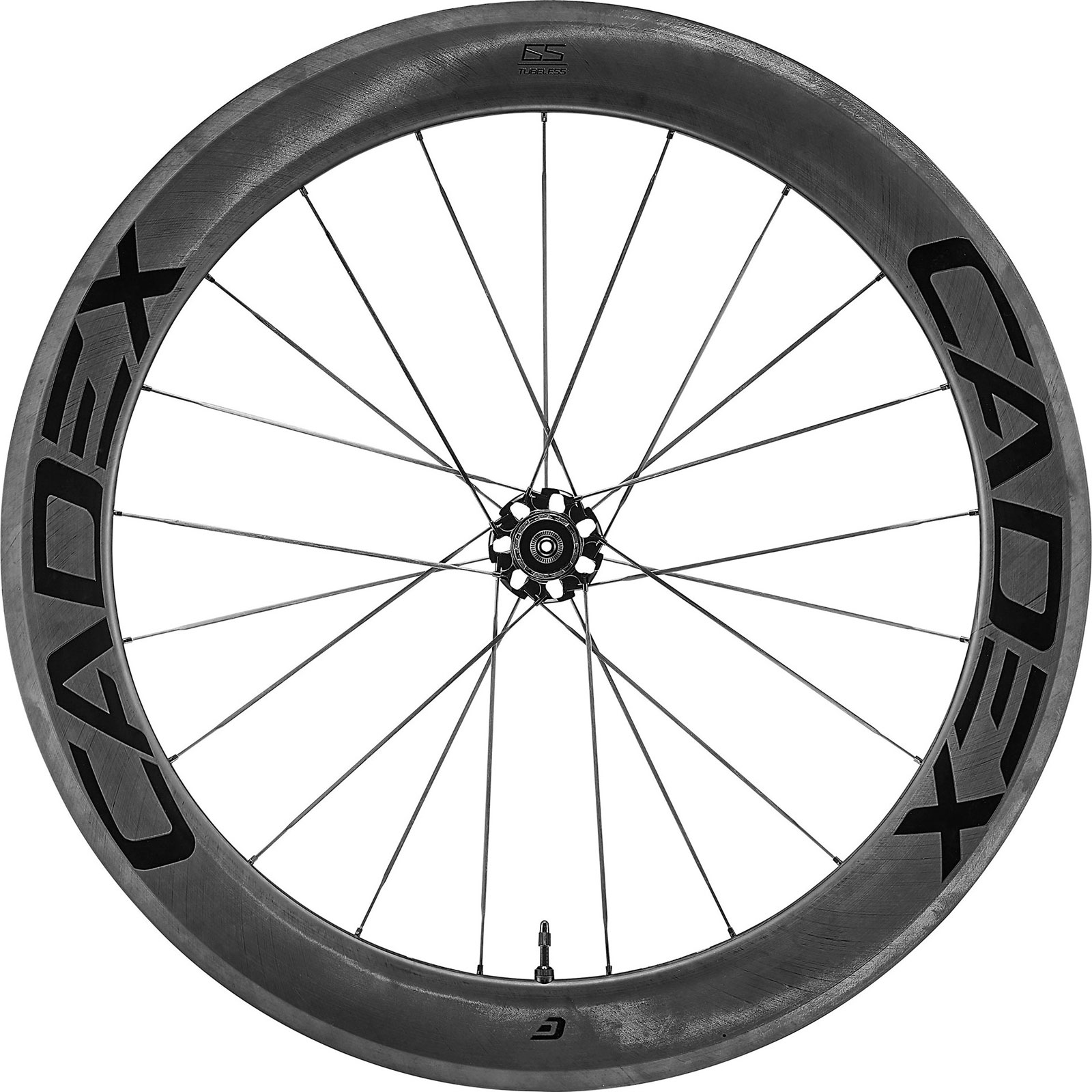 Productfoto van CADEX 65 Tubeless Disc Rear Wheel - Clincher - 12x142mm Thru Axle - black