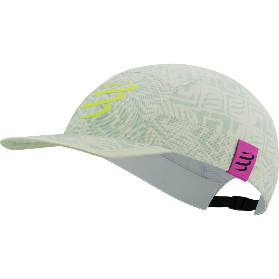 Picture of Compressport 5 Panel Light Cap - sugar swizzle/ice flow/safety yellow