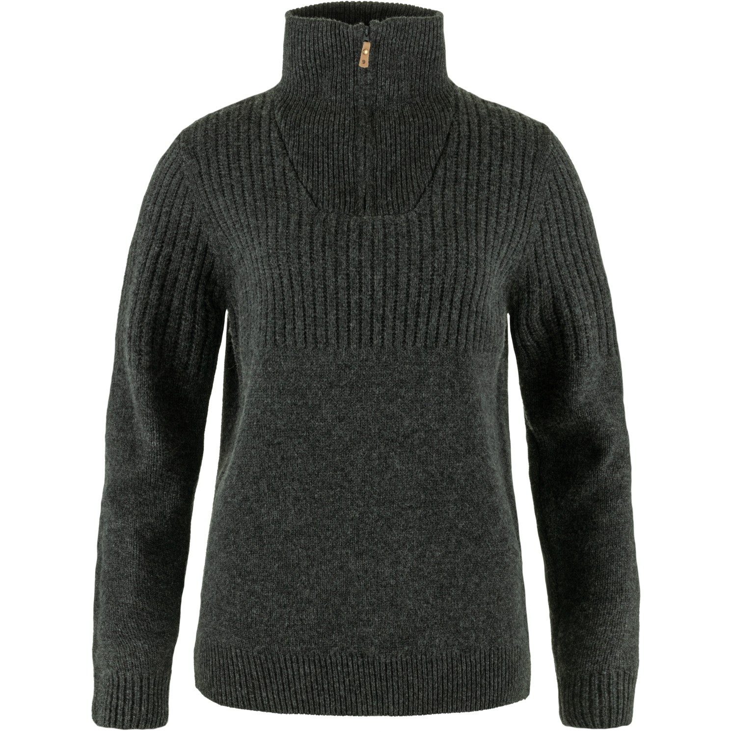 Produktbild von Fjällräven Övik Half Zip Knit Pullover Damen - dark grey