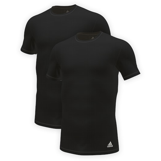 Bild von adidas Sports Underwear Crew Neck Kurzarmunterhemd Herren - 2 Pack - 000-schwarz