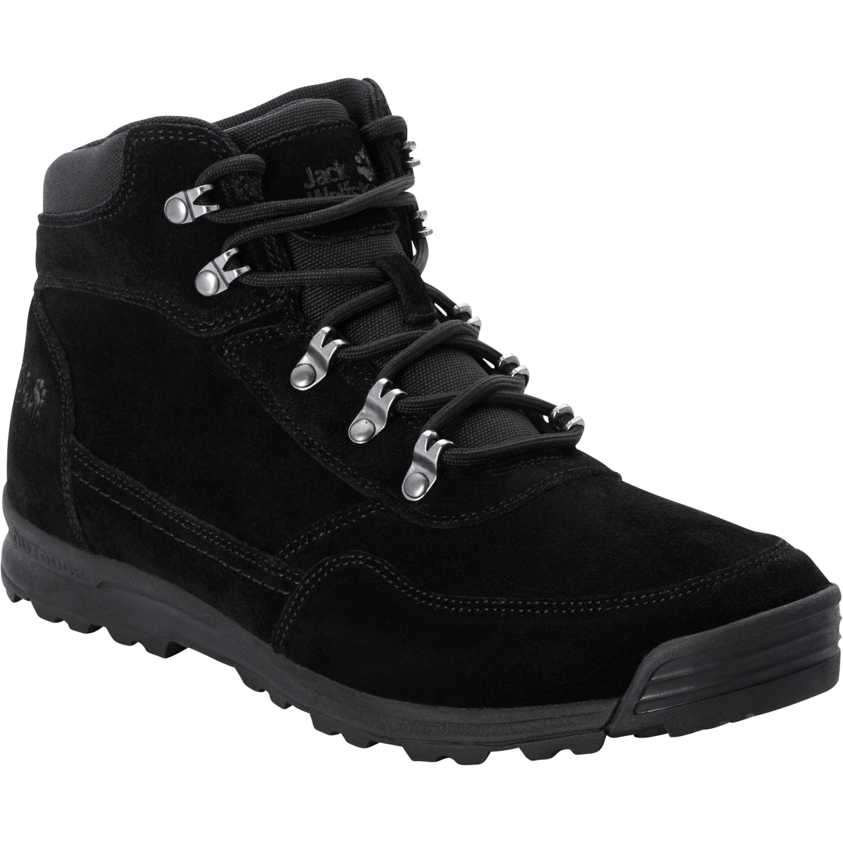 Image of Jack Wolfskin Hikestar Mid Leather Boots - black / black