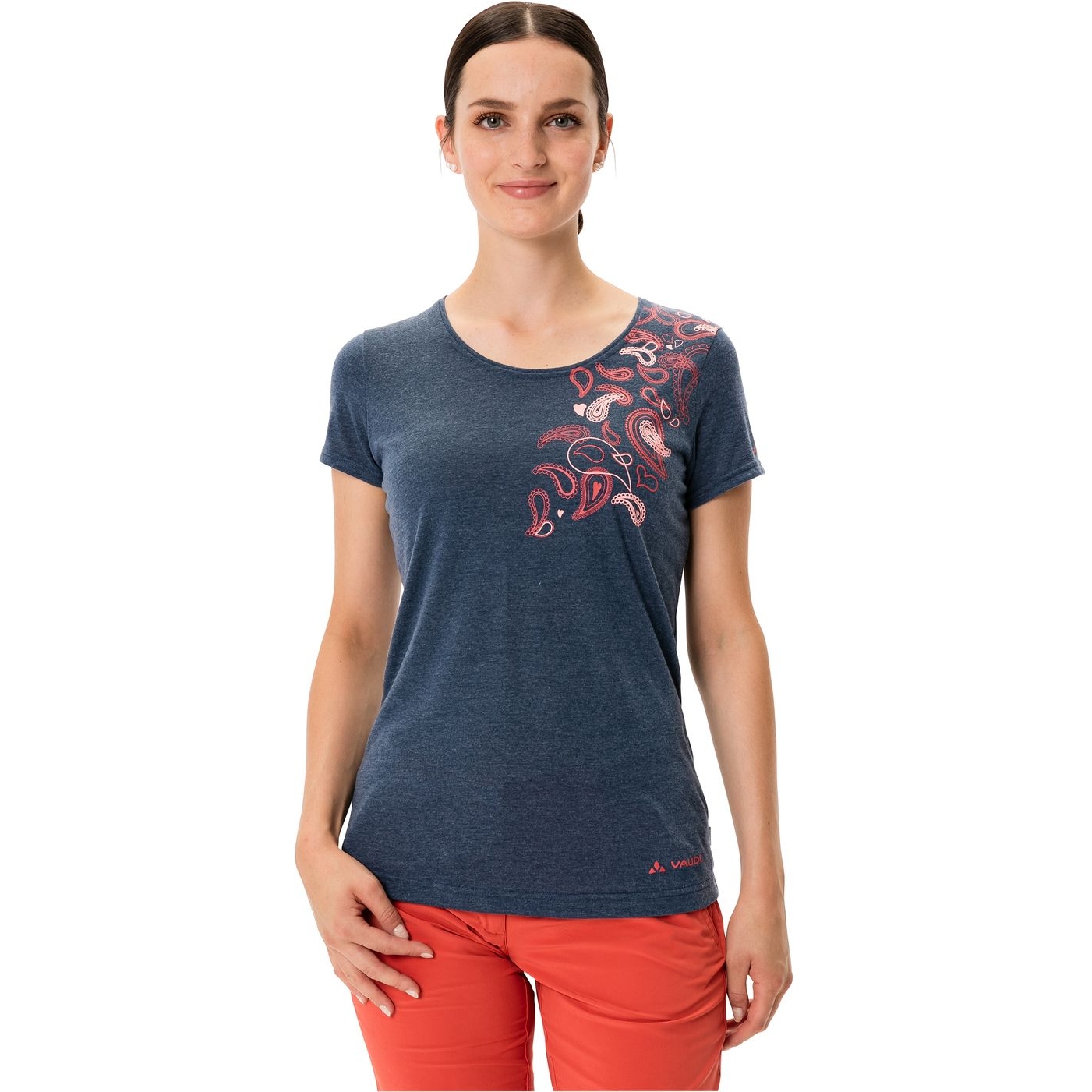Image of Vaude Skomer Print T-Shirt II Women - dark sea
