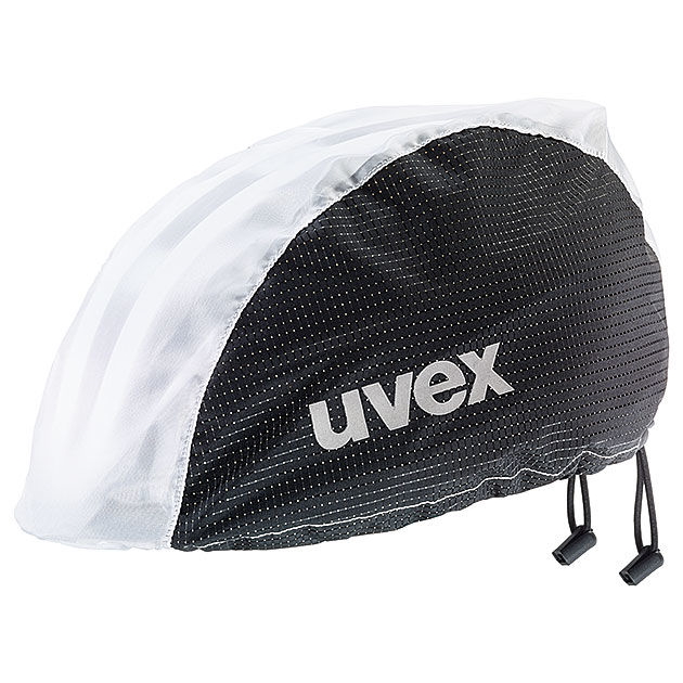 Picture of Uvex rain cap bike helmet cover - black white