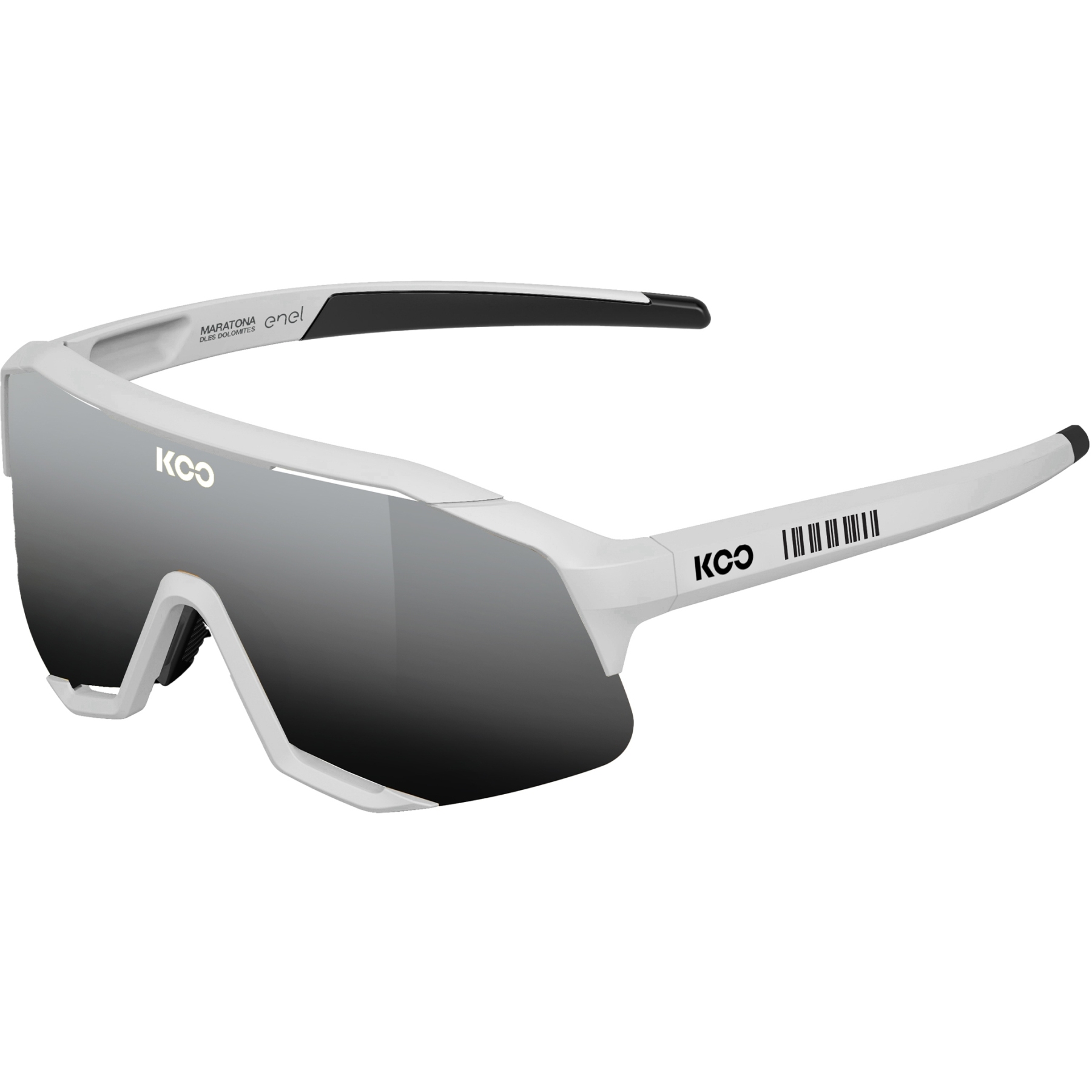 Bild von KOO Demos Maratona dles Dolomites Sonnenbrille - White Matt | Silver Gradient Mirror