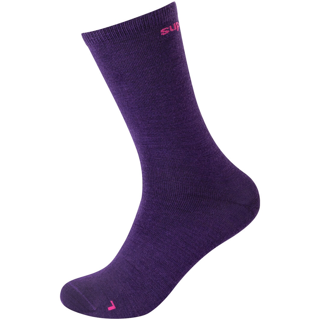 SUPER.NATURAL SN All Day Socks 2Pack Lilac/Fuchsia BIKE24