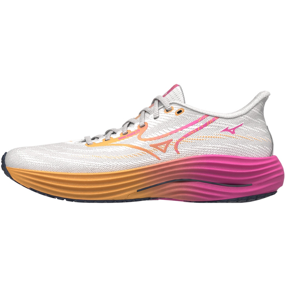 Productfoto van Mizuno Wave Rider 29 Hardloopschoenen Unisex - Wit/Tang Orange/Pink Tetra
