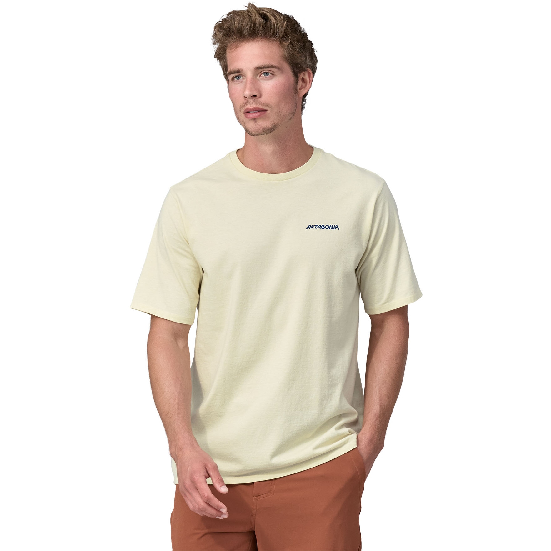 Picture of Patagonia Sunrise Rollers Responsibili-Tee Men - Birch White