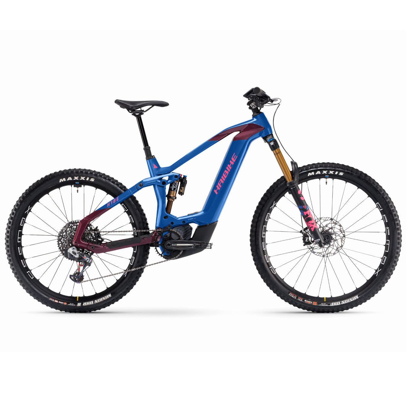 Productfoto van Haibike HYBE 11 i750Wh - 29&quot;/27.5&quot; E-Mountainbike - 2024 - blue/magenta/pink - gloss