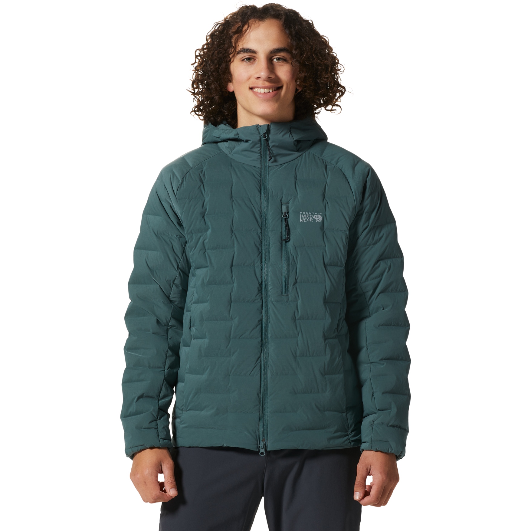 Picture of Mountain Hardwear Stretchdown Hooded Jacket - Black Spruce