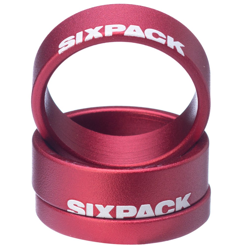 Image of Sixpack Menace Spacer Set - 1 1/8 Inch - red